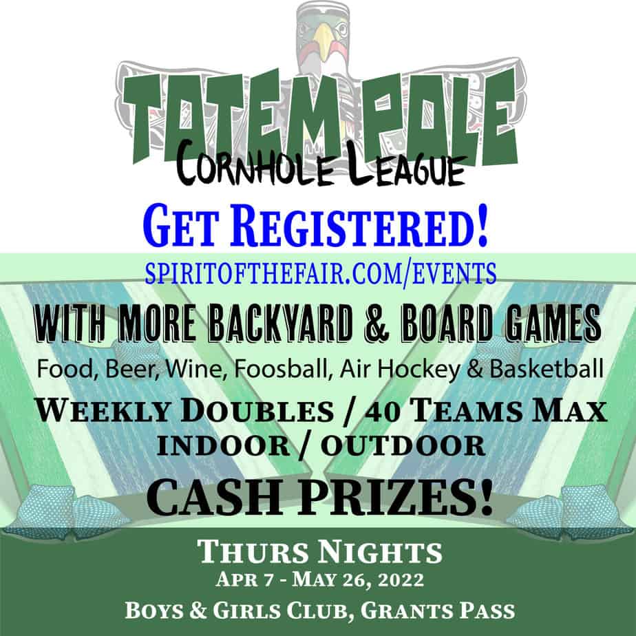 Cornhole League Starting April 7th in Southern Oregon