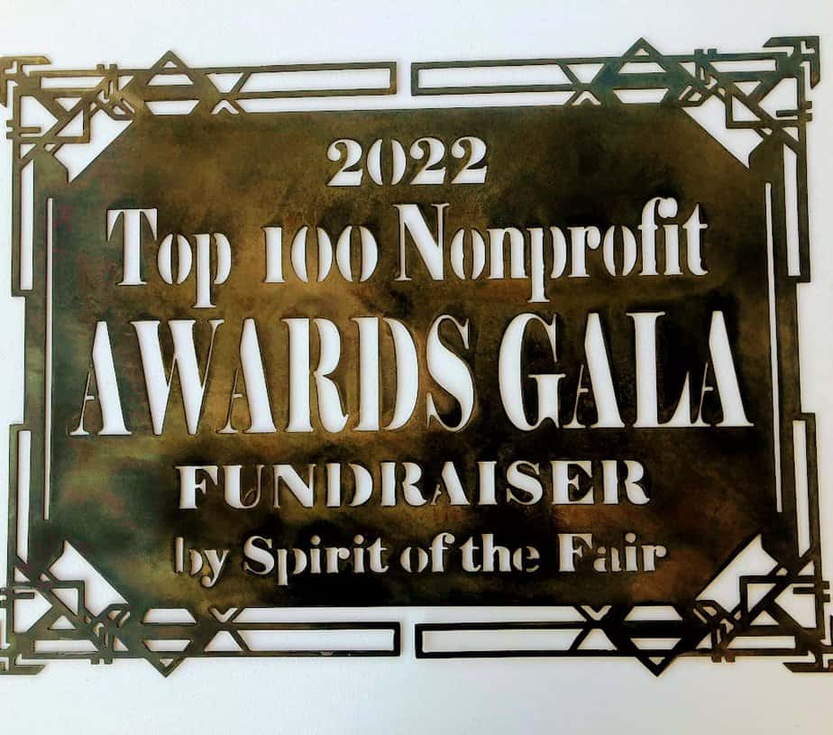 Top 100 Nonprofit Awards Gala Trophy 2022