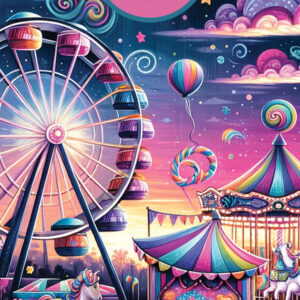 Enchanted Carnival - Digital Cornhole Board Design Spirit of the Fair
