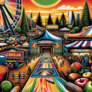 Carnival of Colors - Digital Cornhole Board Design Spirit of the Fair